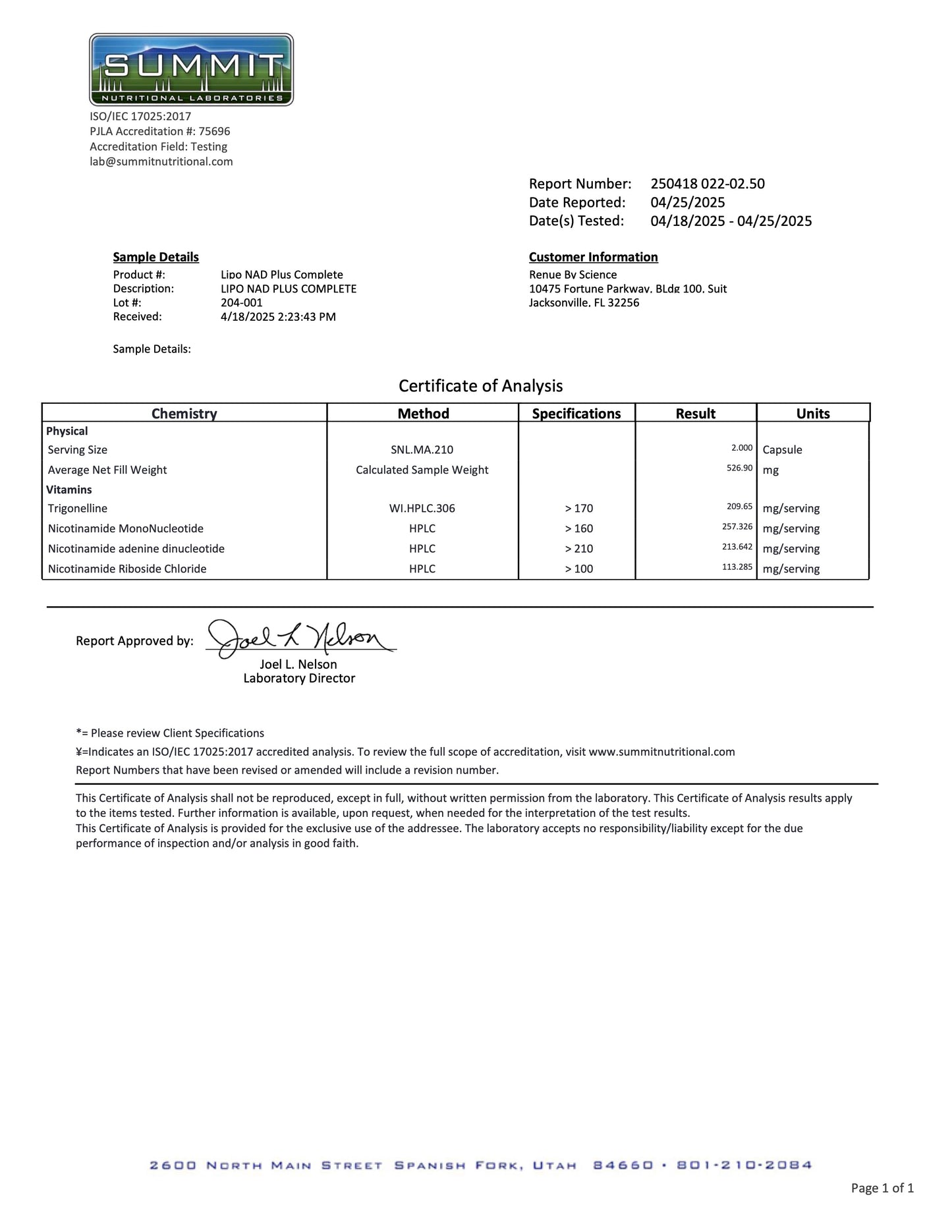 NAD⁺ Complete (Liposomal)