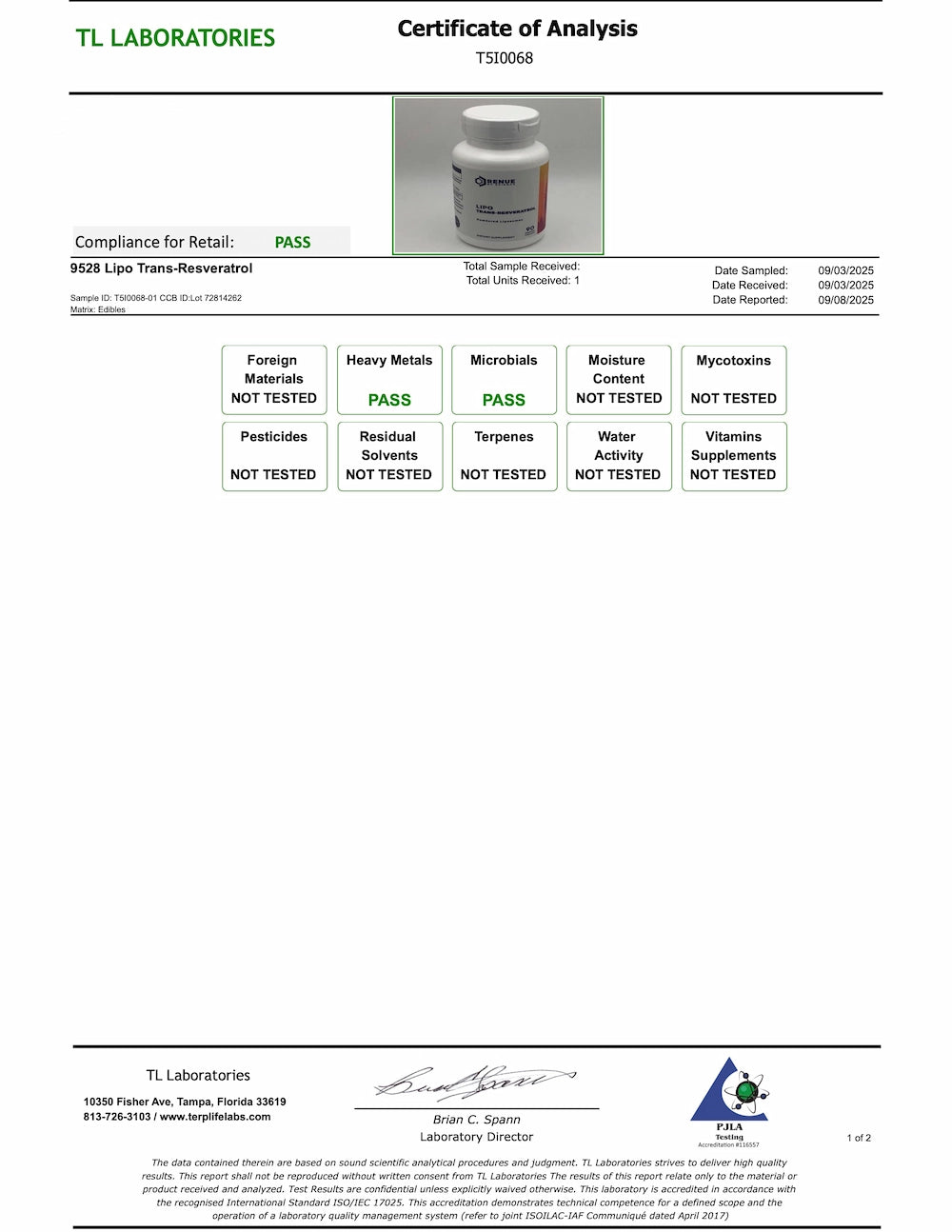 Trans-Resveratrol (Liposomal) 90 Ct.