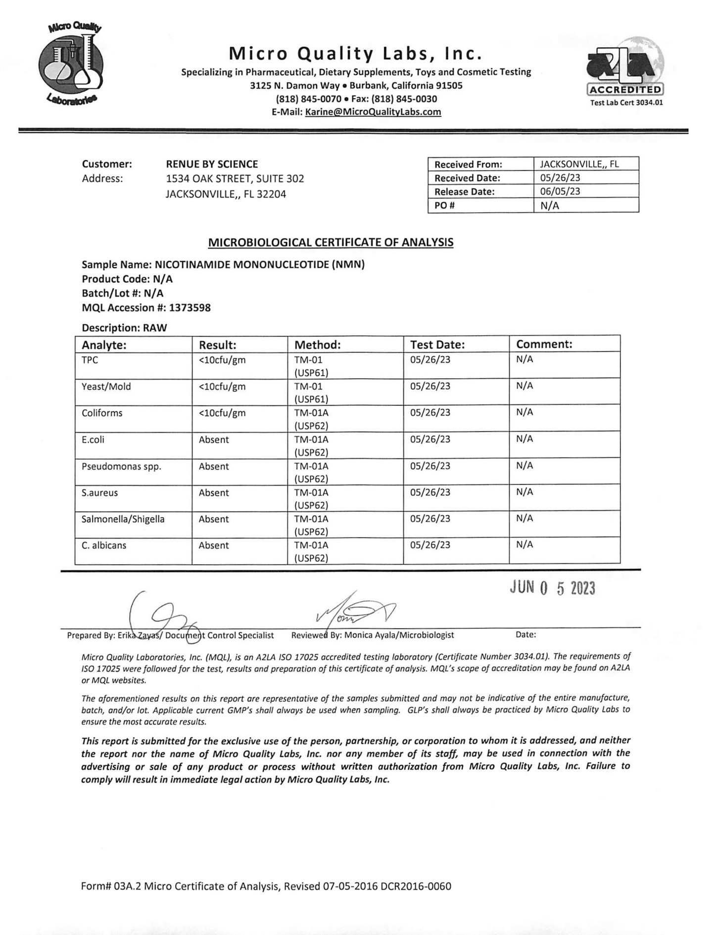 SLC Enteric NMN Zinc Free (Nicotinamide Mononucleotide, Delayed Release) 250mg