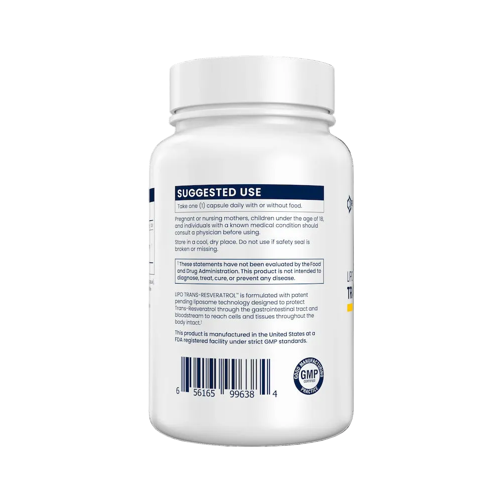 White supplement bottle with label on a white background