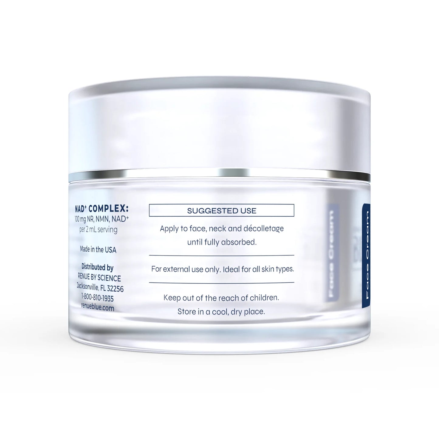 Renue Blue™ Face Cream with Methylene Blue, NAD⁺, NMN, NR (Liposomal)