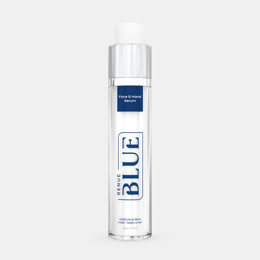 Renue Blue™ Face & Hand Serum with Methylene Blue, Glutathione, NAD⁺, NMN, NR (Liposomal) ***SHIPS SEPTEMBER 30***